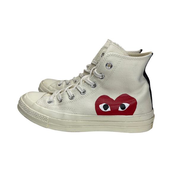 Comme des Garçons PLAY Red Heart Converse Chuck Taylor High Top Unisex M6/W8 - Picture 3 of 11
